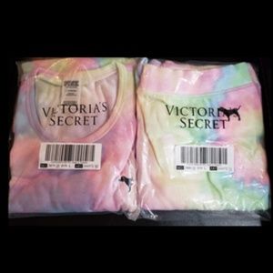 NWT - PINK Cozy Sleep - Tie Dye - L